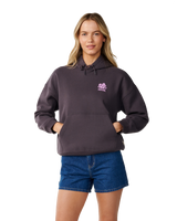The Rip Curl Womens Surf Puff Heritage Hoodie in Nine Iron