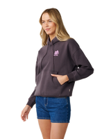 The Rip Curl Womens Surf Puff Heritage Hoodie in Nine Iron