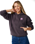 The Rip Curl Womens Surf Puff Heritage Hoodie in Nine Iron