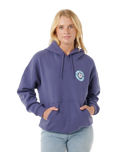 The Rip Curl Womens Surf Puff Heritage Hoodie in Navy