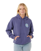 The Rip Curl Womens Surf Puff Heritage Hoodie in Navy