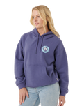 The Rip Curl Womens Surf Puff Heritage Hoodie in Navy
