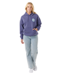 The Rip Curl Womens Surf Puff Heritage Hoodie in Navy