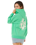 The Rip Curl Womens Surf Puff Heritage Hoodie in Green