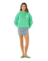The Rip Curl Womens Surf Puff Heritage Hoodie in Green