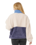 The Rip Curl Womens Block Party Polar Fleece Jacket in Blue