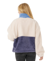 The Rip Curl Womens Block Party Polar Fleece Jacket in Blue