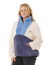 The Rip Curl Womens Block Party Polar Fleece Jacket in Blue