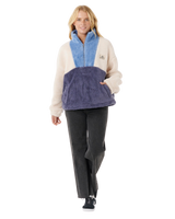 The Rip Curl Womens Block Party Polar Fleece Jacket in Blue