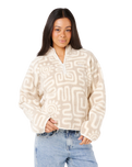 The Rip Curl Sunset 1/4 Zip Fleece Jacket in Bone | Available at Anns Cottage