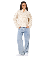 The Rip Curl Sunset 1/4 Zip Fleece Jacket in Bone | Available at Anns Cottage