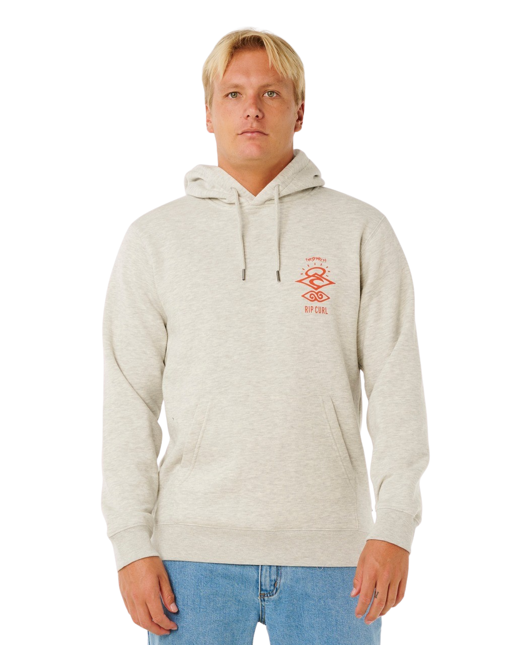 Search Icon Hoodie in Light Grey Marle