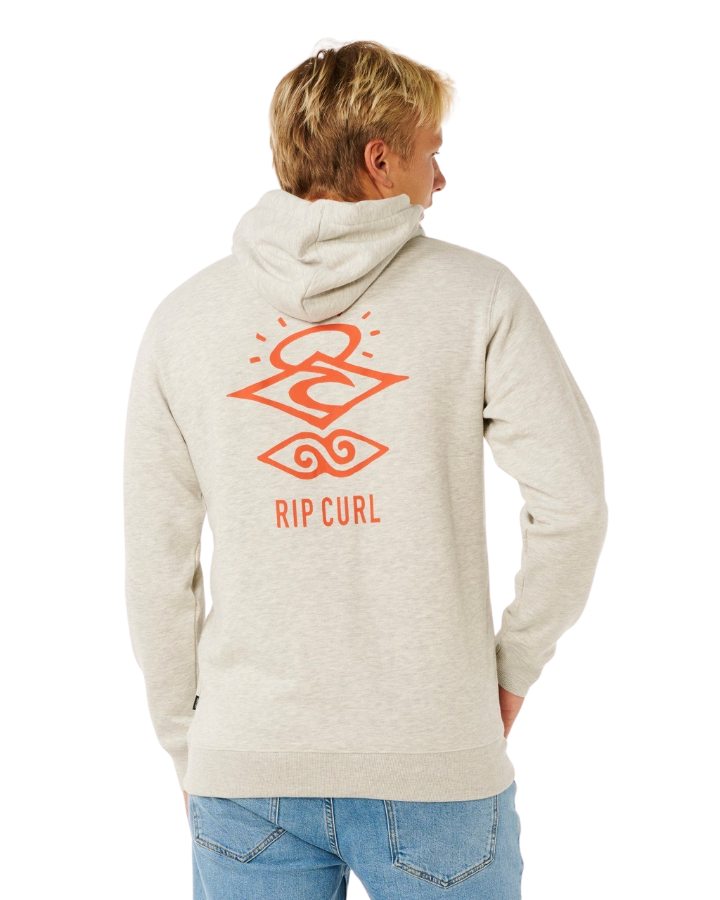 Search Icon Hoodie in Light Grey Marle