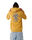 The Rip Curl Mens Search Icon Hoodie in Mustard Gold
