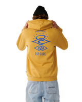 The Rip Curl Mens Search Icon Hoodie in Mustard Gold
