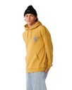 The Rip Curl Mens Search Icon Hoodie in Mustard Gold