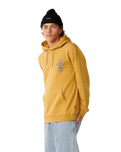 The Rip Curl Mens Search Icon Hoodie in Mustard Gold