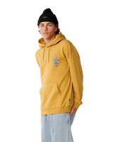 The Rip Curl Mens Search Icon Hoodie in Mustard Gold