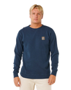 The Rip Curl Mens Pacific Rinse Patch Sweatshirt in Dark Navy