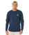 The Rip Curl Mens Pacific Rinse Patch Sweatshirt in Dark Navy