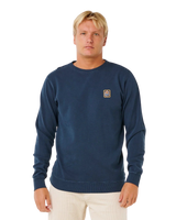 The Rip Curl Mens Pacific Rinse Patch Sweatshirt in Dark Navy