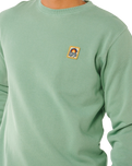Pacific Rinse Patch Sweatshirt in Aloe