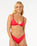 The Rip Curl Womens Premium Surf Fixed Tri Bikini Top in Hibiscus Red