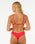 The Rip Curl Womens Premium Surf Fixed Tri Bikini Top in Hibiscus Red
