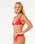 The Rip Curl Womens Premium Surf Fixed Tri Bikini Top in Hibiscus Red