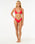 The Rip Curl Womens Premium Surf Fixed Tri Bikini Top in Hibiscus Red