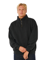 Premium Surf 1/4 Zip Fleece in Black