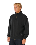 Premium Surf 1/4 Zip Fleece in Black