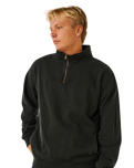 Premium Surf 1/4 Zip Fleece in Black
