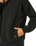 Premium Surf 1/4 Zip Fleece in Black