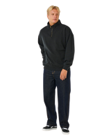 Premium Surf 1/4 Zip Fleece in Black