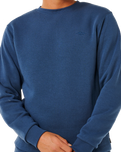 The Rip Curl Mens Classic Surf Sweatshirt in Light Navy