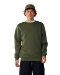 The Rip Curl Mens Classic Surf Sweatshirt in Dark Olive