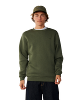 The Rip Curl Mens Classic Surf Sweatshirt in Dark Olive