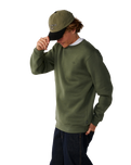 The Rip Curl Mens Classic Surf Sweatshirt in Dark Olive