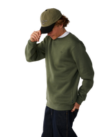 The Rip Curl Mens Classic Surf Sweatshirt in Dark Olive