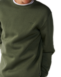 The Rip Curl Mens Classic Surf Sweatshirt in Dark Olive