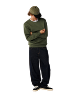 The Rip Curl Mens Classic Surf Sweatshirt in Dark Olive