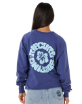Luxe Surf Raglan Sweatshirt in Navy