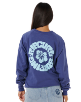 Luxe Surf Raglan Sweatshirt in Navy