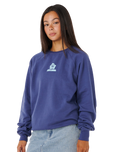 Luxe Surf Raglan Sweatshirt in Navy