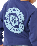 Luxe Surf Raglan Sweatshirt in Navy