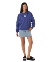 Luxe Surf Raglan Sweatshirt in Navy