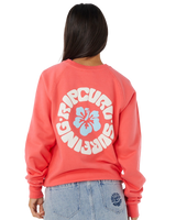 Luxe Surf Raglan Sweatshirt in Watermelon