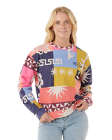 The Rip Curl Womens Keepsakes From Waikiki Fleece Sweatshirt in Multicolour
