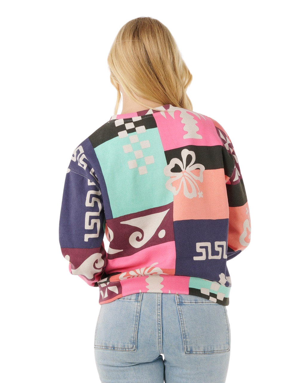The Rip Curl Womens Keepsakes From Waikiki Fleece Sweatshirt in Multicolour